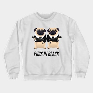 Pugs in Black Crewneck Sweatshirt